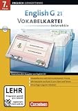 English G 21 - Lernsoftware - Vokabelkarteien interaktiv - zu allen Ausgaben: English G 21 Band 3. 7. Klasse Vokabelkartei interaktiv zu allen Ausgaben