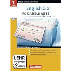 English G 21 - Lernsoftware - Vokabelkarteien interaktiv - zu allen Ausgaben: English G 21 Band 3. 7. Klasse Vokabelkartei interaktiv zu allen Ausgaben