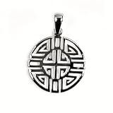 Sterling Silver Asian Inspired Pendant - 24mm Height