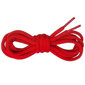 Suddora Multi Color Shoelaces - Pair of Tubed Shoe Laces (Red)