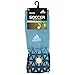adidas Metro 4 Soccer Socks (1-Pair), Shock Blue/Light Onix/Black Print, Medium