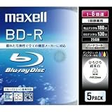 maxell Ͽ����  BD-R 130ʬ 6��®�б� ���󥯥����åȥץ���б��ۥ磻��(�磻�ɰ���) 5�� 5mm�������� BR25VWPC.5S
