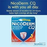 Clear NicoDerm CQ 7mg Patch STEP 3, 2 Week 14 Pieces For A Steady Stream of Nicotine for 24 Hours to Help You Quit Smoking and Get the Edge Off