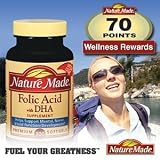Nature Made Folic Acid 600 mcg with DHA - 300 Tablets