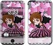 Dark Valentine (Girl on Pink Heart) Design Apple iPod touch 2G (2nd Gen) / 3G (3rd Gen) Protector Skin Decal Sticker