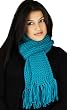 Handmade Lightweight Acrylic Scarf - Caribbean Calypso-teal (One-of-a-kind/Women and Teens)