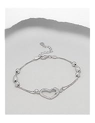 Heart CZ Bracelet In 92.5 Sterling Silver