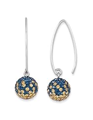Sterling Silver Swarovski Elements South Bend Spirit Ball Earrings