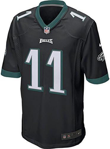 Men's Philadelphia No.11 Eagles Football Game Jersey Black