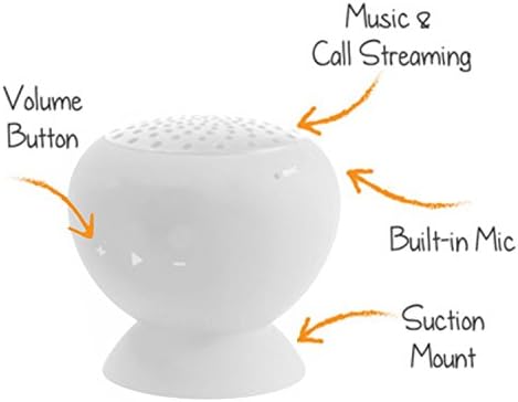 Waterproof Mini Mushroom Wireless Bluetooth Speaker (White)