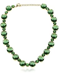 All Around Faceted Lucite Stone Green Collar Necklace, 16"