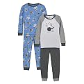 Infant Boys' Just One Year 4pc Bear/Elephant Cotton PJ Set - Grey/Blue