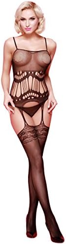 Kingspearl Women's Lingerie Jumpsuit Lace Babydoll Halter Sleepwear