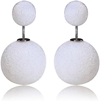 Holypink TM - New Original Hand Finished White Double Pearl Drop Velvet Earring Gift