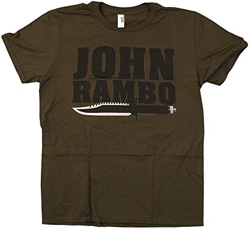 Rambo - Jonbo Knife - army green fitted t-shirt, Size: X-Large, Color: Green