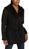 Liz Claiborne Women's Whipstitch Roll Up Sleeve Zip Front Jacket With Faux Fur Collar