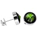 10mm Bezel August Birthstone Stud Earrings