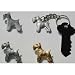 Jewelry : Schnauzer Hand Painted Pin