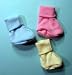 Blue, Pink or Yellow Booties (Four preemie and newborn sizes)