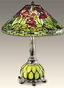 Elegant Poppy Shade with Glass Base