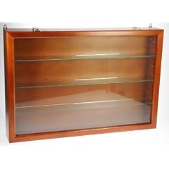 SAFE Nr. 5927 + 5928 SET Hochwertige Holz Vitrine " MAXI " mit 6x Echtglasfachb�den - Wandvitrine Setzkasten mahagonifarbend Aussenma�e ca. 620 x 420 x 100 mm - Ideal f�r Mineralien - Eisenbahnen H0 Modellautos 1:87 / 1:43 � Eier Flacons Militaria Orden Pokale Gl�ser Antiquit�ten Porzellan Schmuck