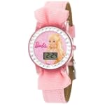 Kids' 3500009B Character Barbie Crystal Accented Pink Strap Digital Watch