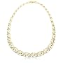 18k Yellow Gold Overlay Sterling Silver Emerald w/ Diamond Accent Necklace, 18"