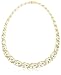 18k Yellow Gold Overlay Sterling Silver Emerald w/ Diamond Accent Necklace, 18"