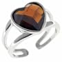Size 8 Citrine Heart Right Hand Ring