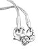 PIT BULL Living Memory Glass Locket Set w/ Floating Pitbull Dog Charms & Sterling Plated Necklace