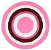 Circular Stripe Playground Rug in Pink
