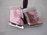 IMAGE OF Metallic Pink Ice Skates for 18 Inch Dolls Including the American Girl Line