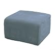 Stretch Piqué Ottoman Slipcover - Federal Blue
