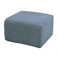 Stretch Piqué Ottoman Slipcover - Federal Blue