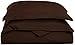 Nestl Chocolate Brown Duvet Cover Queen Size - Soft Double Brushed Queen Duvet Cover Set, 3 Piece, with Button Closure, 1 Duvet Cover 90x90 inches and 2 Pillow Shams