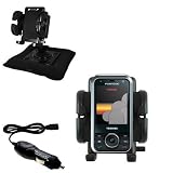 Toshiba G500 Auto Bean Bag Dash Holder with Car Charger - Uses Gomadic TipExchange