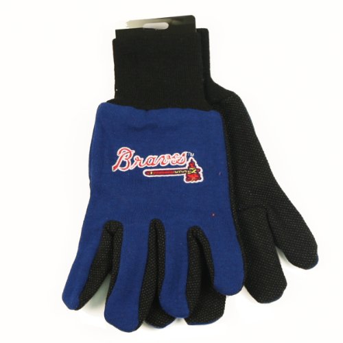 Atlanta Braves Jersey / Gripper Palm Gloves (One Size Fits Most Ages 15+)