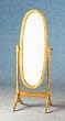 Oak Finish Cheval Bedroom Mirror Floor Standing Glass