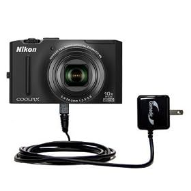 Rapid Wall Home AC Charger for the Nikon Coolpix S8100 - uses Gomadic TipExchange Technology