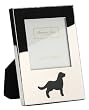 Addison Ross, Pets Photo Frame, 3x3 , Dog in Black Silver, 3 x 3 Inches