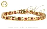 WILLOW XPRESS: PRINCESS CUT GARNET TENNIS BRACELET