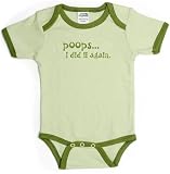 Urban Smalls Poops?I Did It Again Short Sleeve Bootysuit, Lime, 0-6 Months