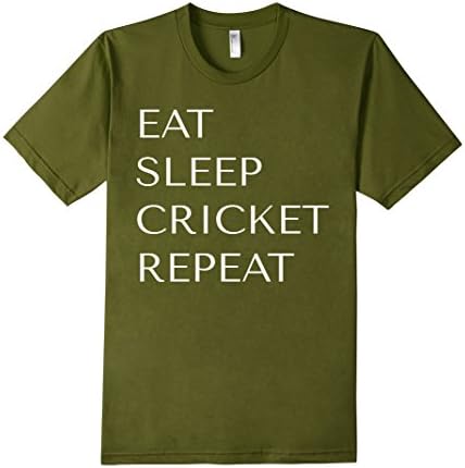 Men's Funny Cricket T Shirt Medium Olive