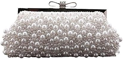 Womens Glamour Beaded Rhinestone Evening Wedding Party Handbag Purse Clutch Munaudiere