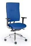 Rohde und Grahl xpendo Ergonomischer B&uuml;rodrehstuhl, Bezug blau,  mit Armlehnen