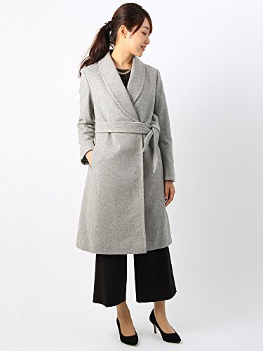 (ザ・スーツカンパニー) Littlechic/ショールカラー ラップコート ライトグレー