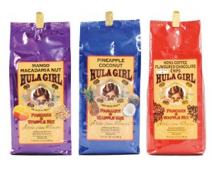 ハワイのフレーバーワッフル・パンケーキミックス「フラガールパンケーキミックス」（ホットケーキ粉）お徳用大袋　595ｇ