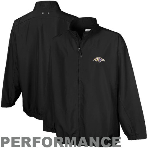 Cutter & Buck Baltimore Ravens Black Astute Performance Full Zip Windshirt (XX-Large)