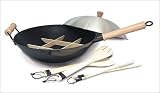 Concept Housewares WK-12910 14 Inch Wok Set Professional Non-Stick 7 Piece Set