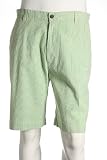 Izod Striped Green & White Flat Front Walking Shorts SZ 33